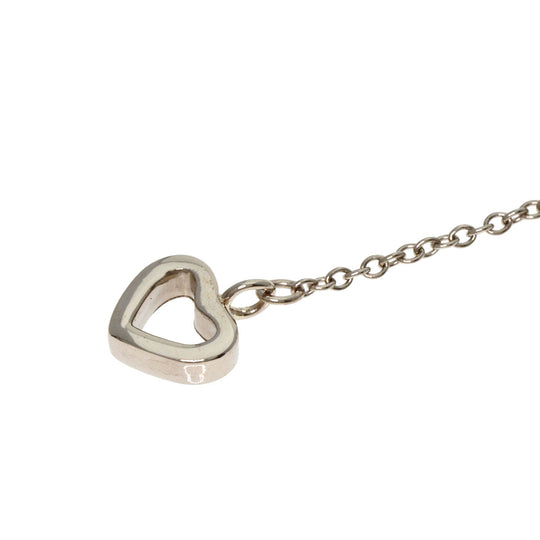 TIFFANY&Co. Necklace K18WG , K18YG Silver Heart Drop Charm Women Used Authentic