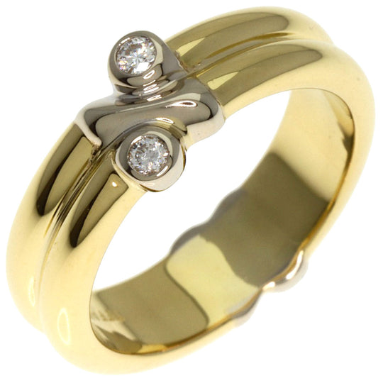 TIFFANY&Co. Ring 18K Yellow Gold gold Signature 2P Diamond