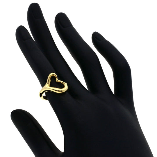 TIFFANY&Co. Ring 18K Yellow Gold gold Open heart Women Used Authentic