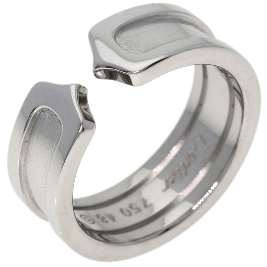 CARTIER Ring K18WG Silver C2 ring # 48 Women Used Authentic