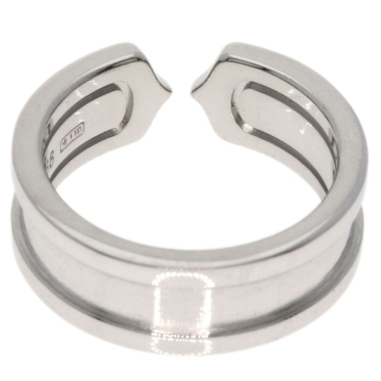 CARTIER Ring K18WG Silver C2 ring # 48 Women Used Authentic