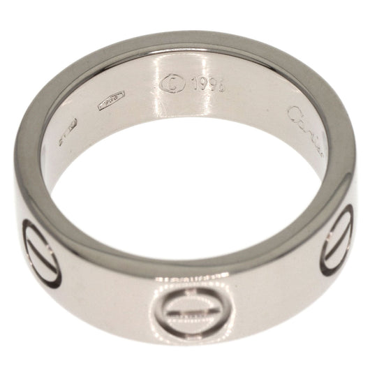 CARTIER Ring K18WG Silver Love Ring #48 Women Used Authentic