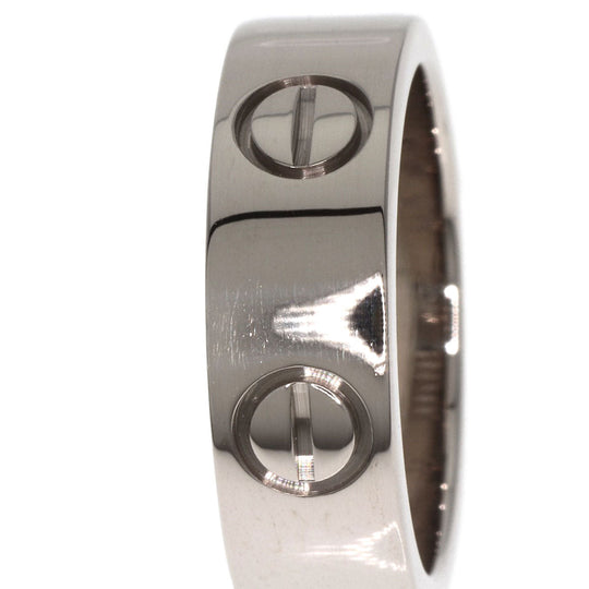 CARTIER Ring K18WG Silver Love Ring #48 Women Used Authentic