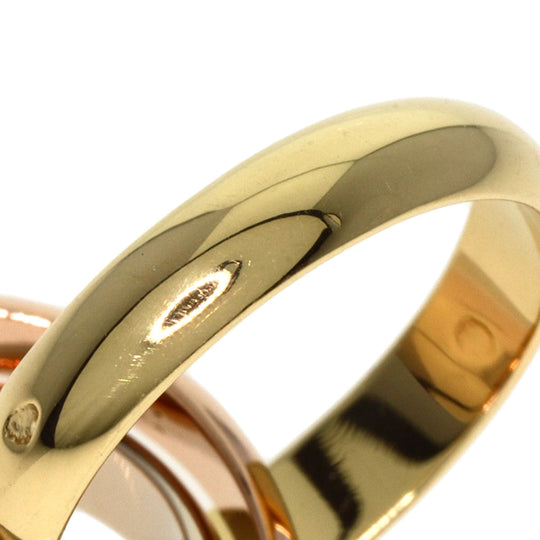 CARTIER Ring K18YG , K18WG , K18PG gold Trinity #49 Women Used Authentic