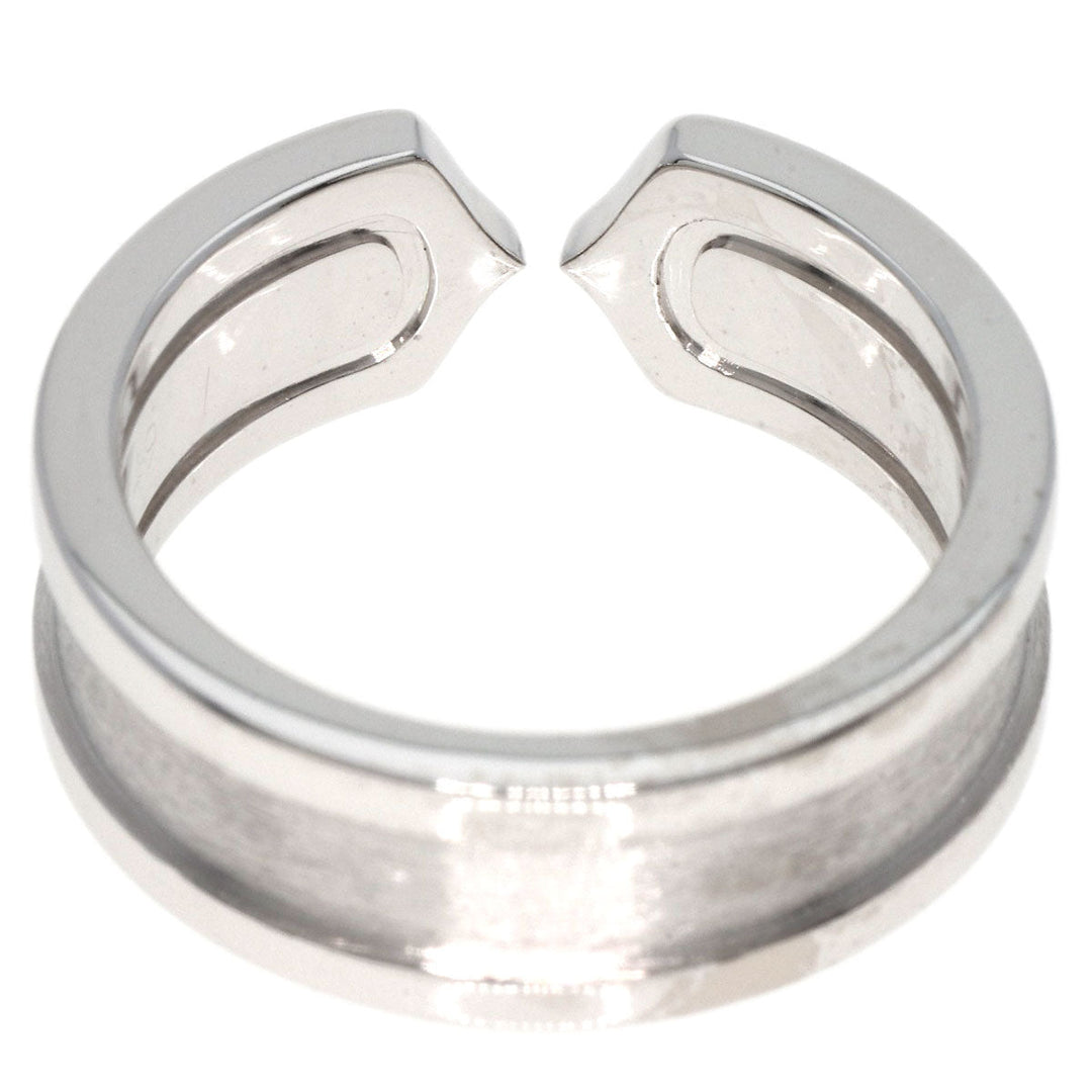 CARTIER Ring K18WG Silver C2 ring # 49 Women Used Authentic