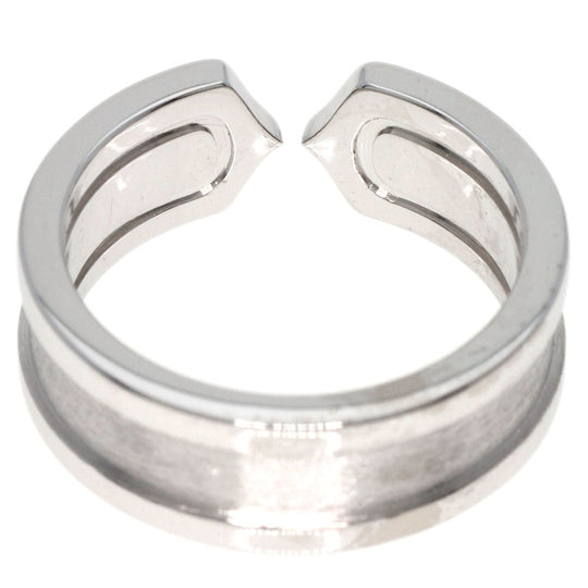 CARTIER Ring K18WG Silver C2 ring # 49 Women Used Authentic