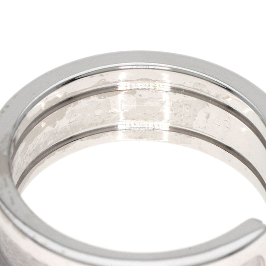 CARTIER Ring K18WG Silver C2 ring # 49 Women Used Authentic