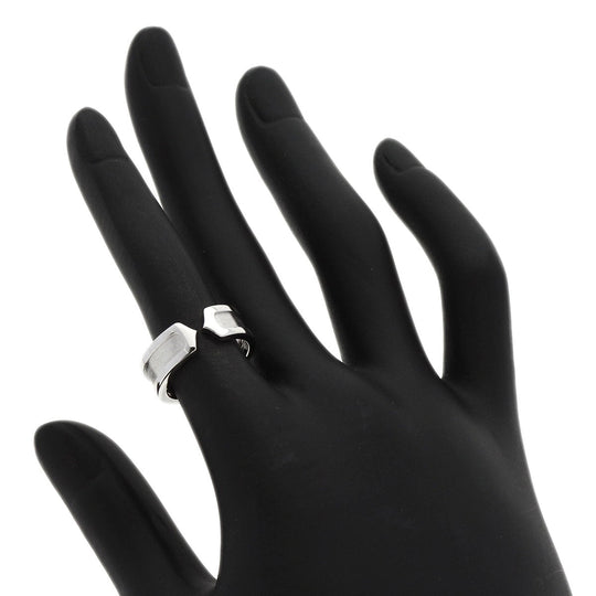 CARTIER Ring K18WG Silver C2 ring # 49 Women Used Authentic