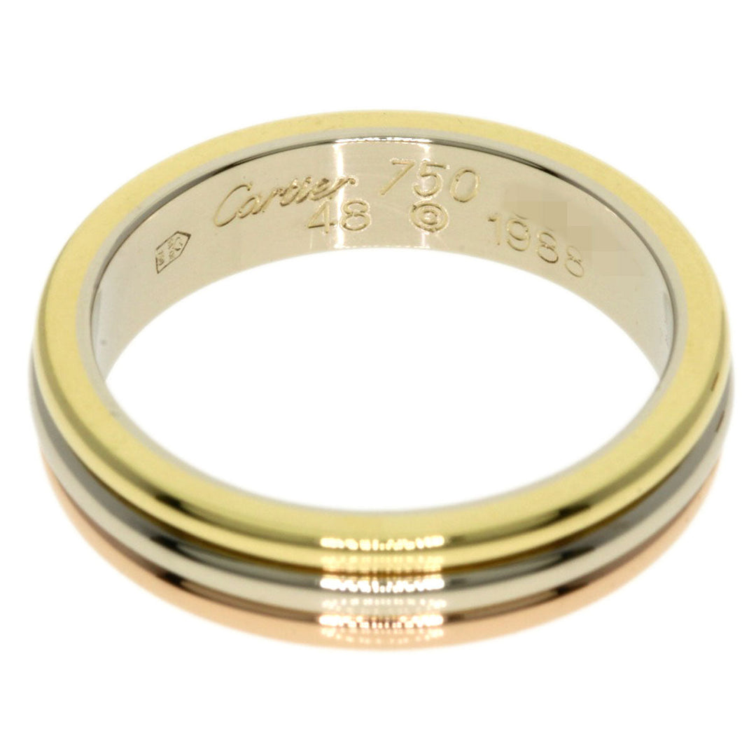 CARTIER Ring K18YG , K18PG , K18WG gold Three colors # 48 Women Used Authentic
