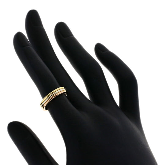 CARTIER Ring K18YG , K18PG , K18WG gold Three colors # 48 Women Used Authentic