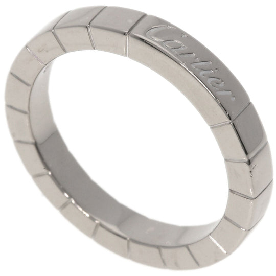 CARTIER Ring K18WG Silver Laniere # 49 Women Used Authentic