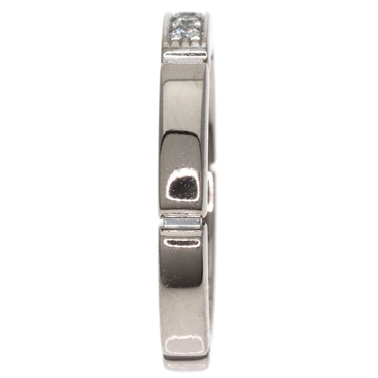 CARTIER Ring K18WG Silver Maillon PANTHERE Diamond #47 Women Used Authentic