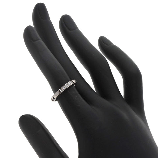 CARTIER Ring K18WG Silver Maillon PANTHERE Diamond #47 Women Used Authentic