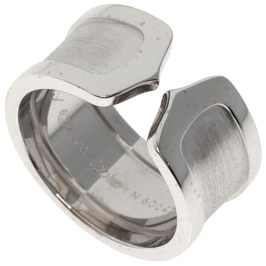CARTIER Ring K18WG Silver C2 ring LM # 51 Women Used Authentic