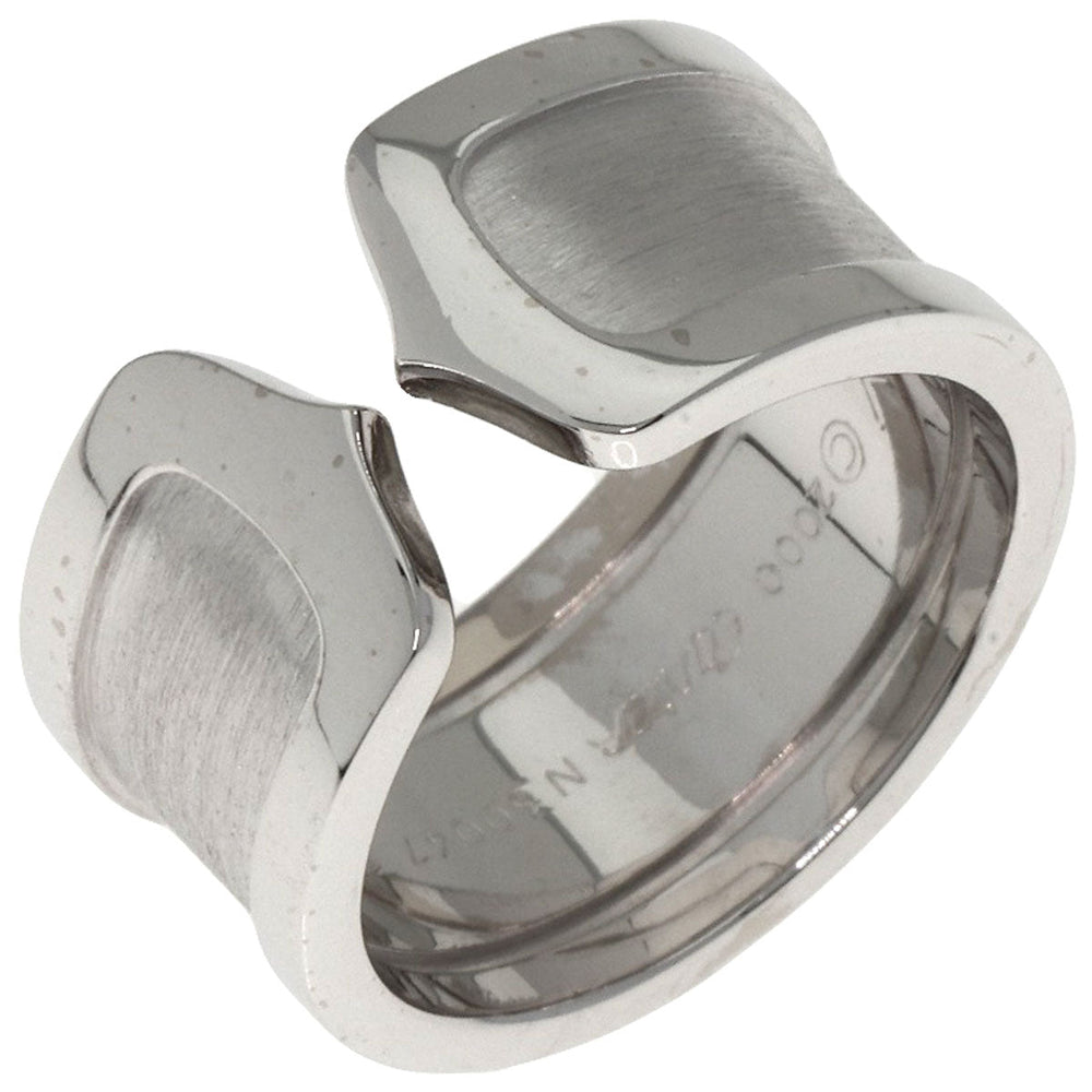 CARTIER Ring K18WG Silver C2 ring LM # 51 Women Used Authentic