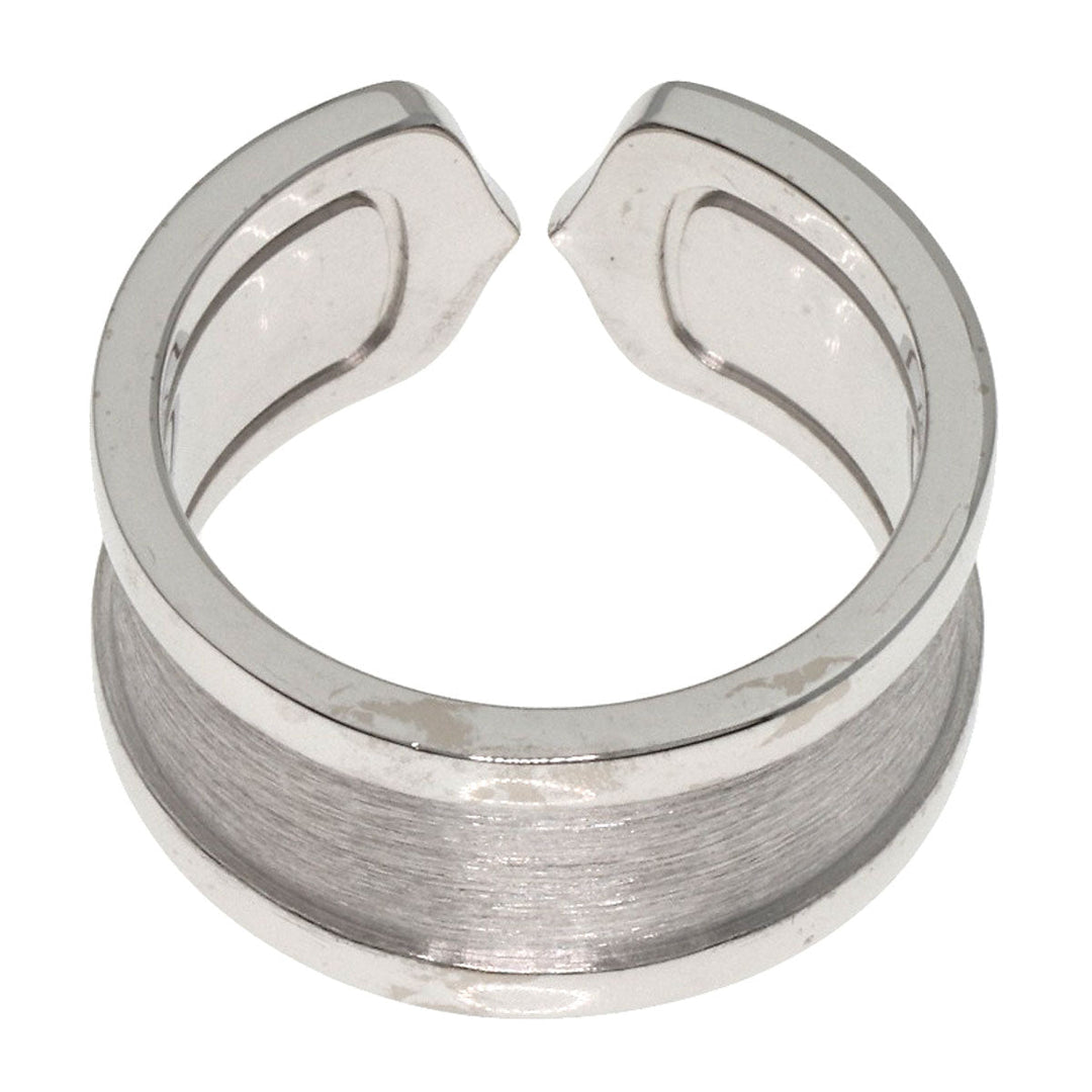 CARTIER Ring K18WG Silver C2 ring LM # 51 Women Used Authentic