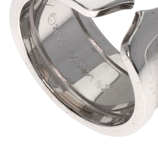 CARTIER Ring K18WG Silver C2 ring LM # 51 Women Used Authentic