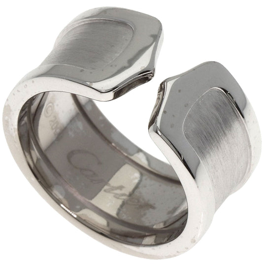 CARTIER Ring K18WG Silver C2 ring LM # 52 Women Used Authentic
