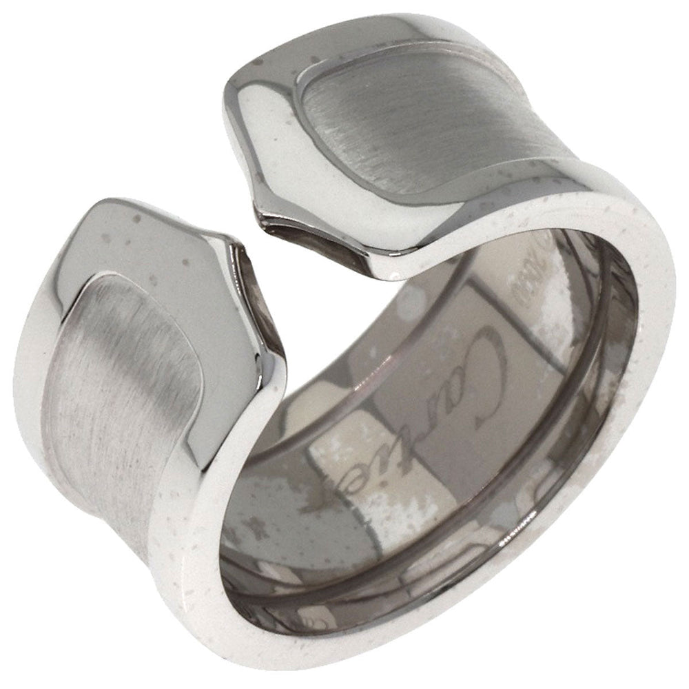 CARTIER Ring K18WG Silver C2 ring LM # 52 Women Used Authentic