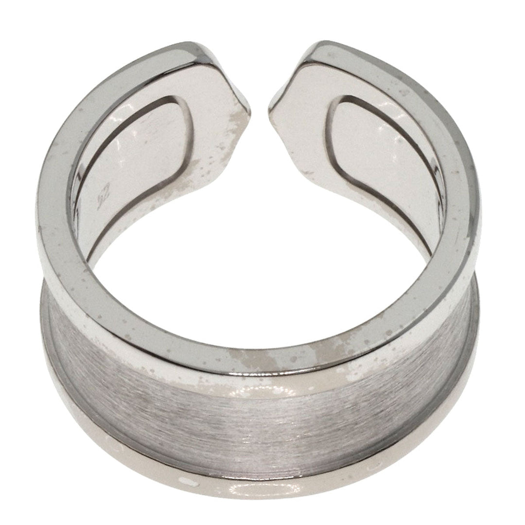 CARTIER Ring K18WG Silver C2 ring LM # 52 Women Used Authentic