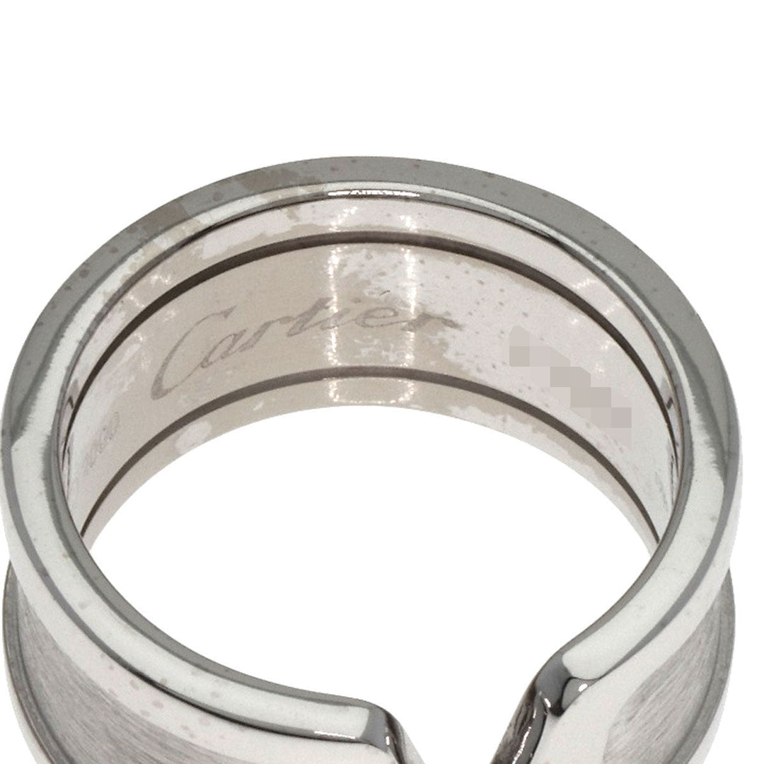 CARTIER Ring K18WG Silver C2 ring LM # 52 Women Used Authentic