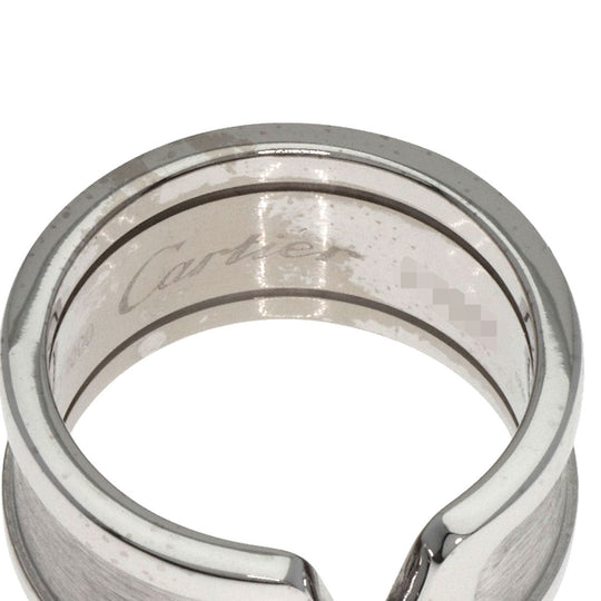 CARTIER Ring K18WG Silver C2 ring LM # 52 Women Used Authentic