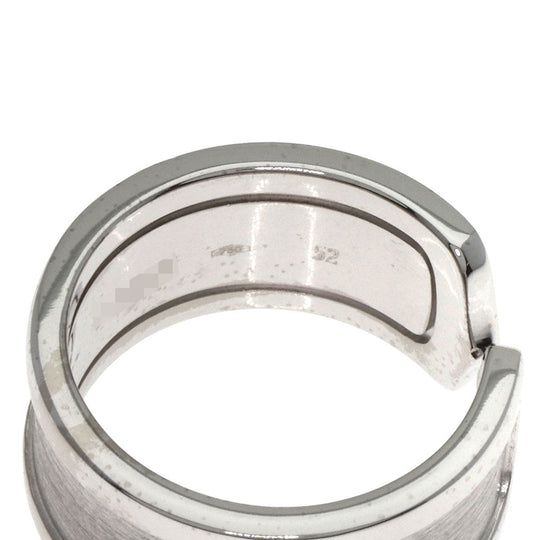CARTIER Ring K18WG Silver C2 ring LM # 52 Women Used Authentic