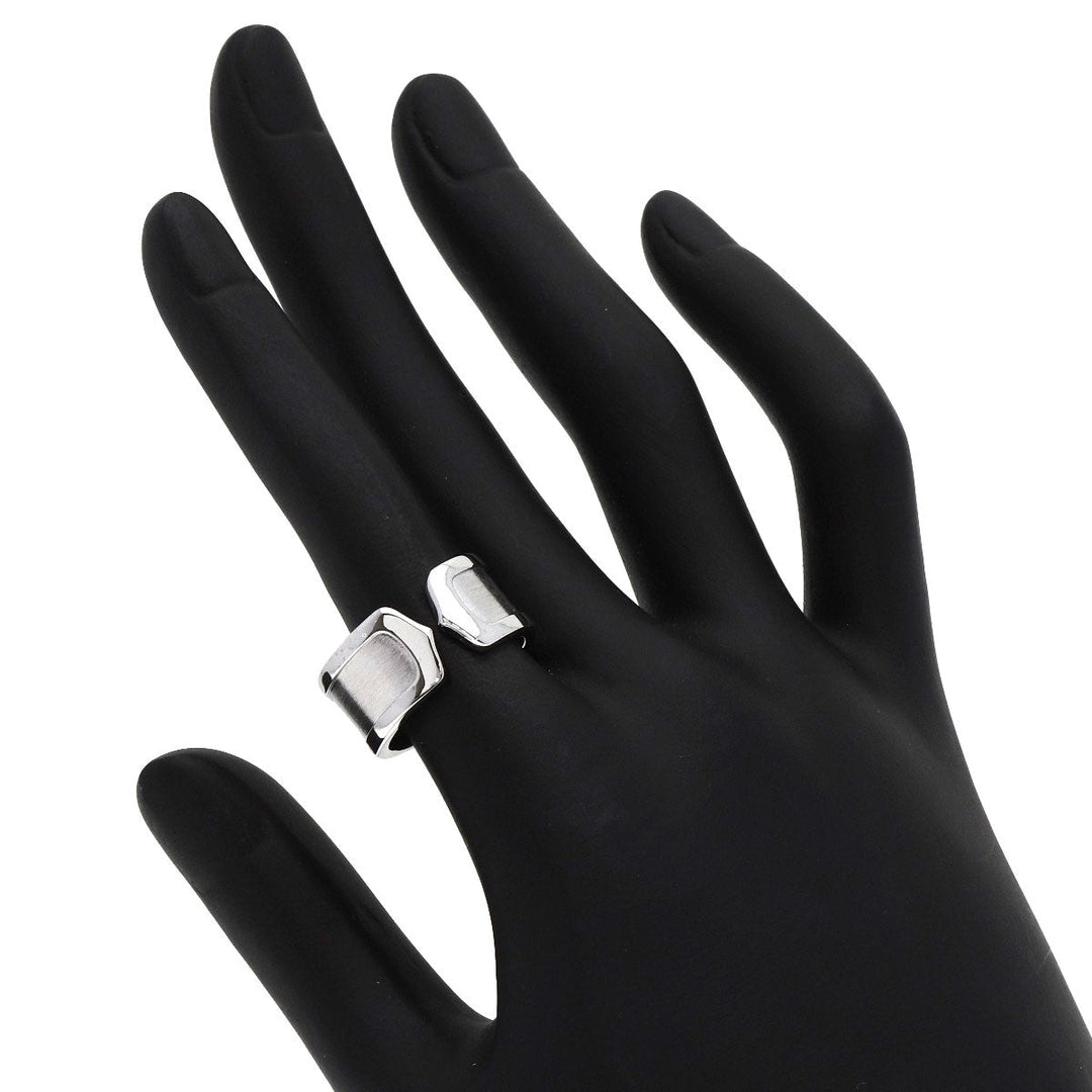 CARTIER Ring K18WG Silver C2 ring LM # 52 Women Used Authentic