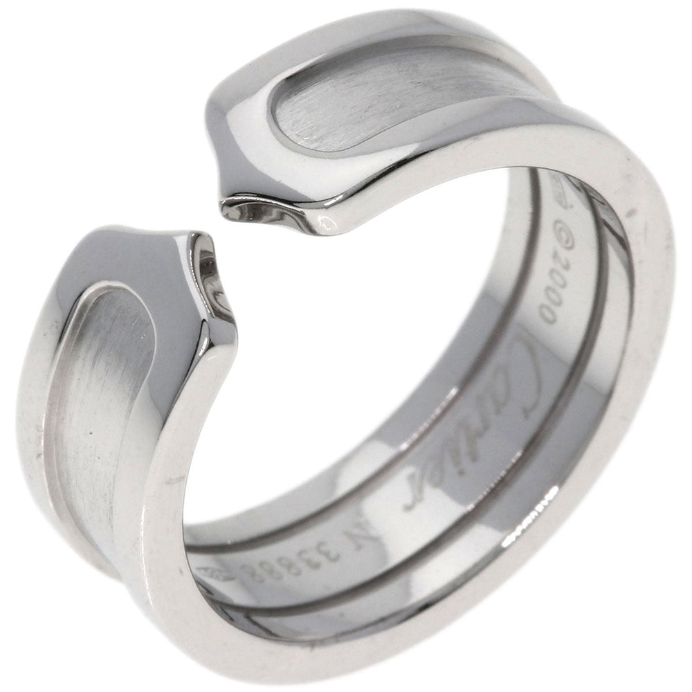 CARTIER Ring K18WG Silver C2 ring # 50