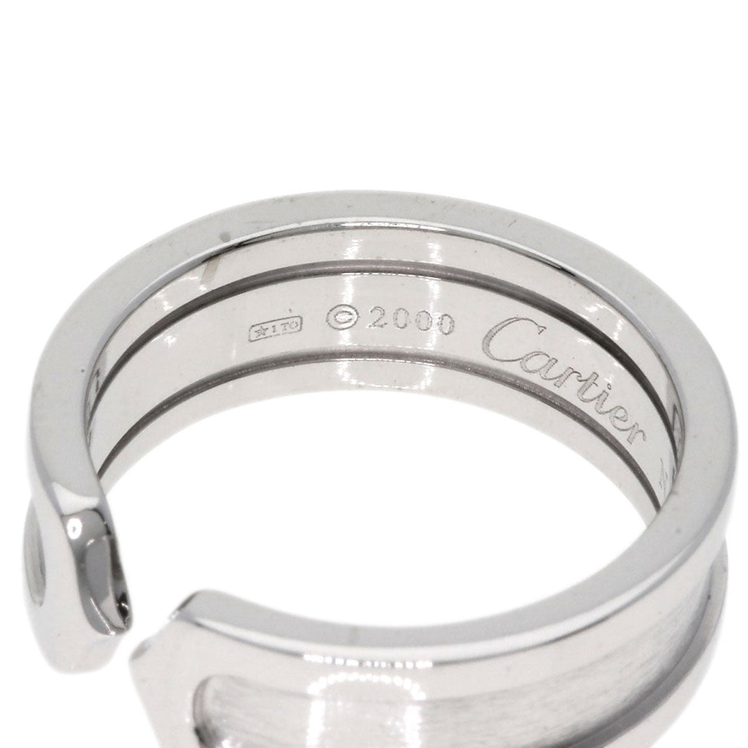 CARTIER Ring K18WG Silver C2 ring # 50
