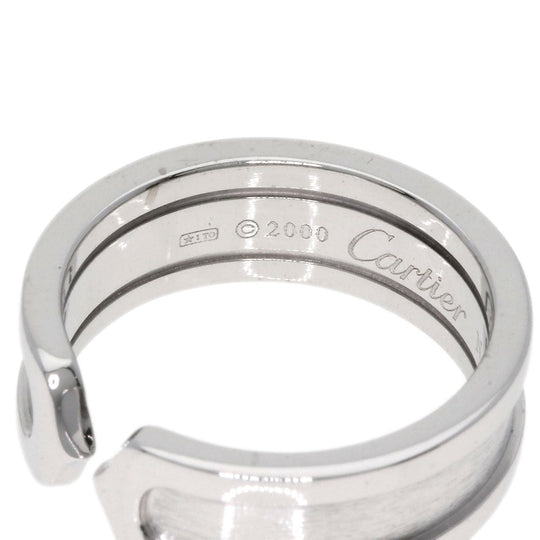 CARTIER Ring K18WG Silver C2 ring # 50