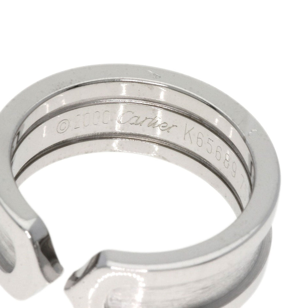 CARTIER Ring K18WG Silver C2 ring # 47 Women Used Authentic