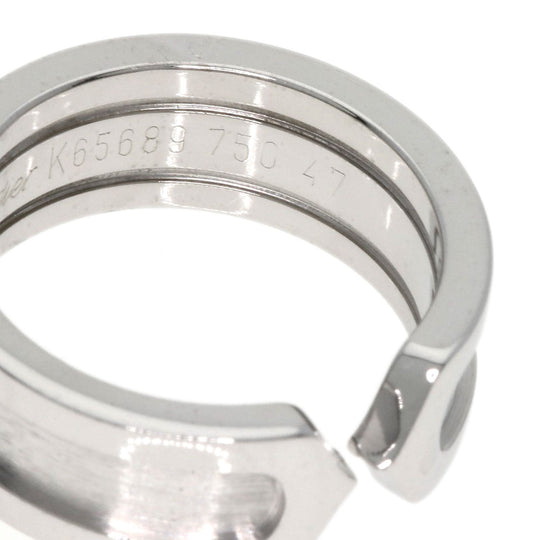 CARTIER Ring K18WG Silver C2 ring # 47 Women Used Authentic