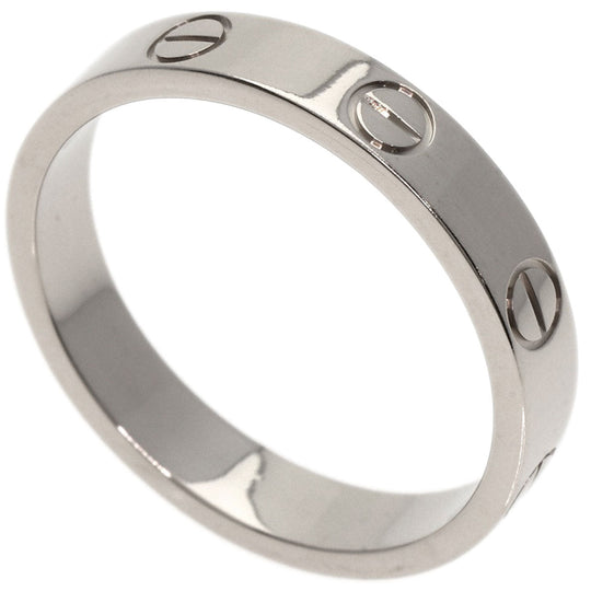 CARTIER Ring K18WG Silver Mini Love Ring #54