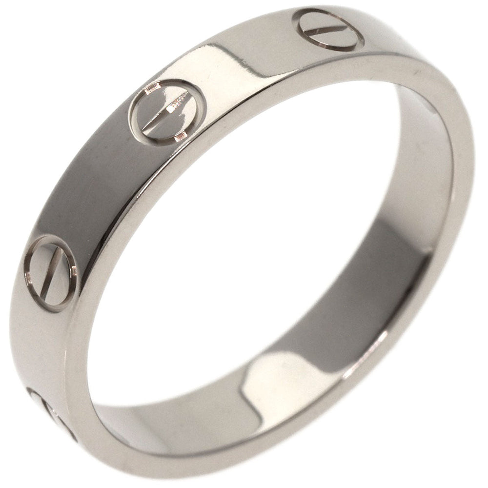 CARTIER Ring K18WG Silver Mini Love Ring #54