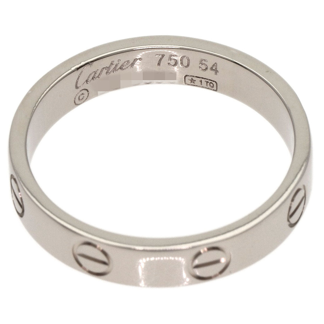 CARTIER Ring K18WG Silver Mini Love Ring #54