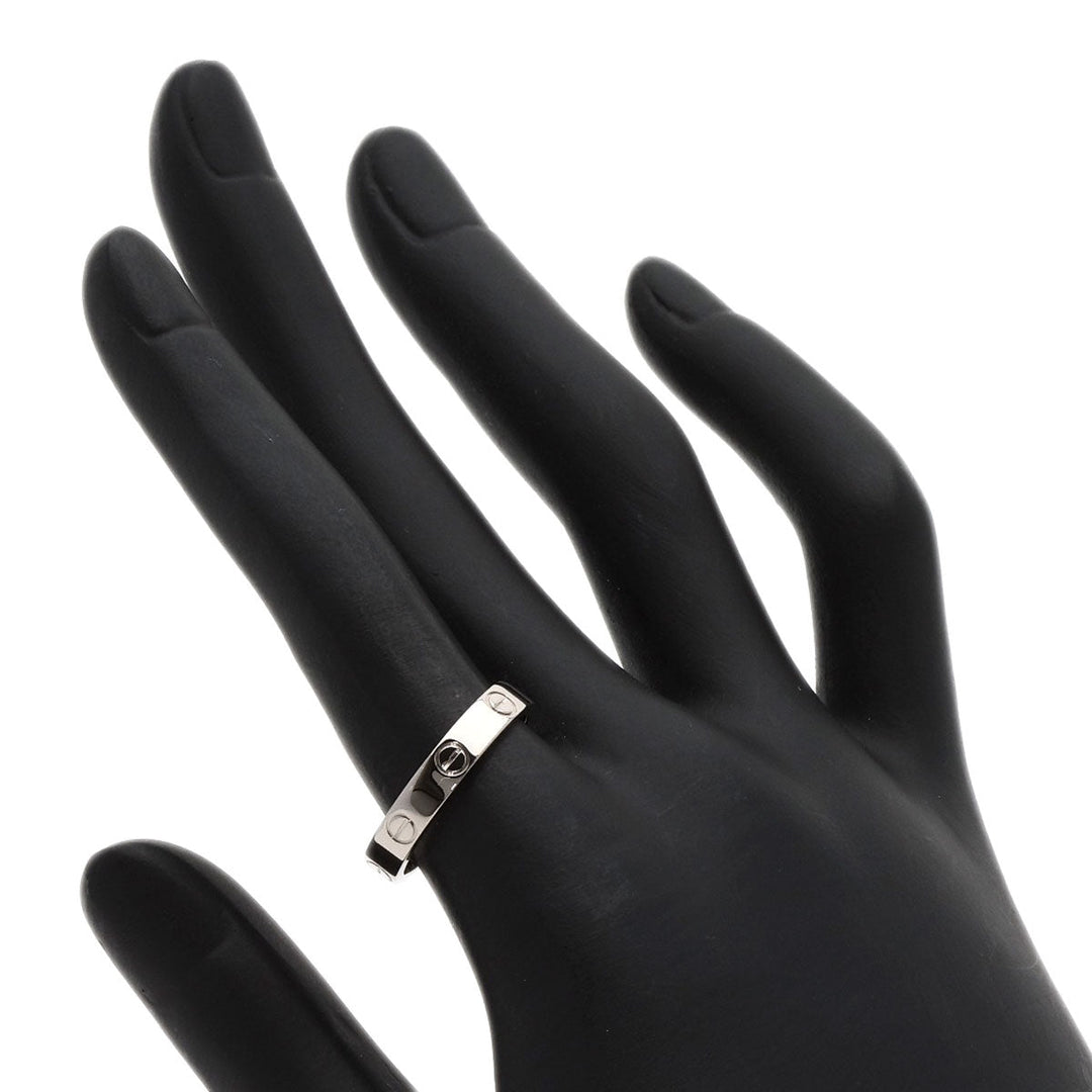 CARTIER Ring K18WG Silver Mini Love Ring #54