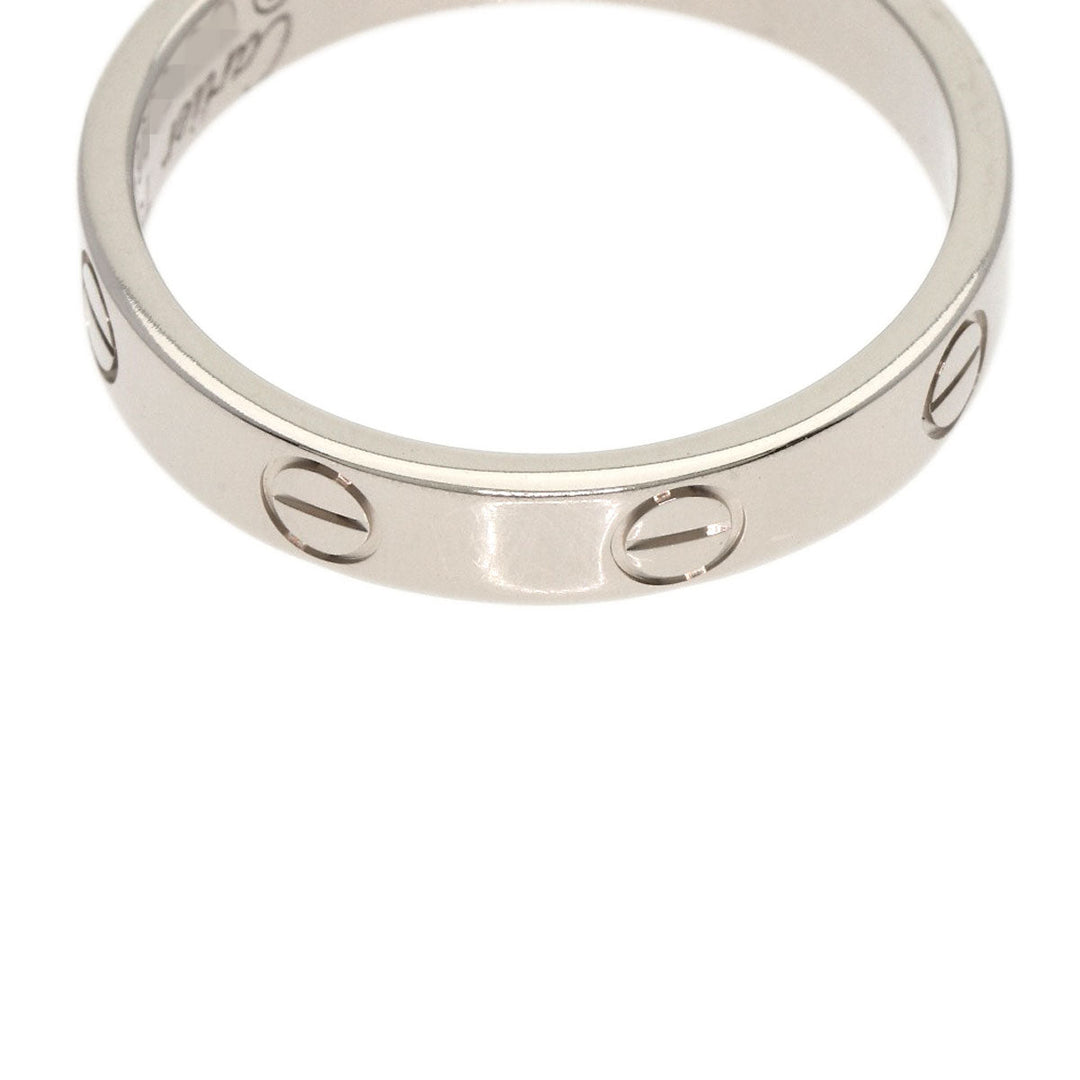 CARTIER Ring K18WG Silver Mini Love Ring #54