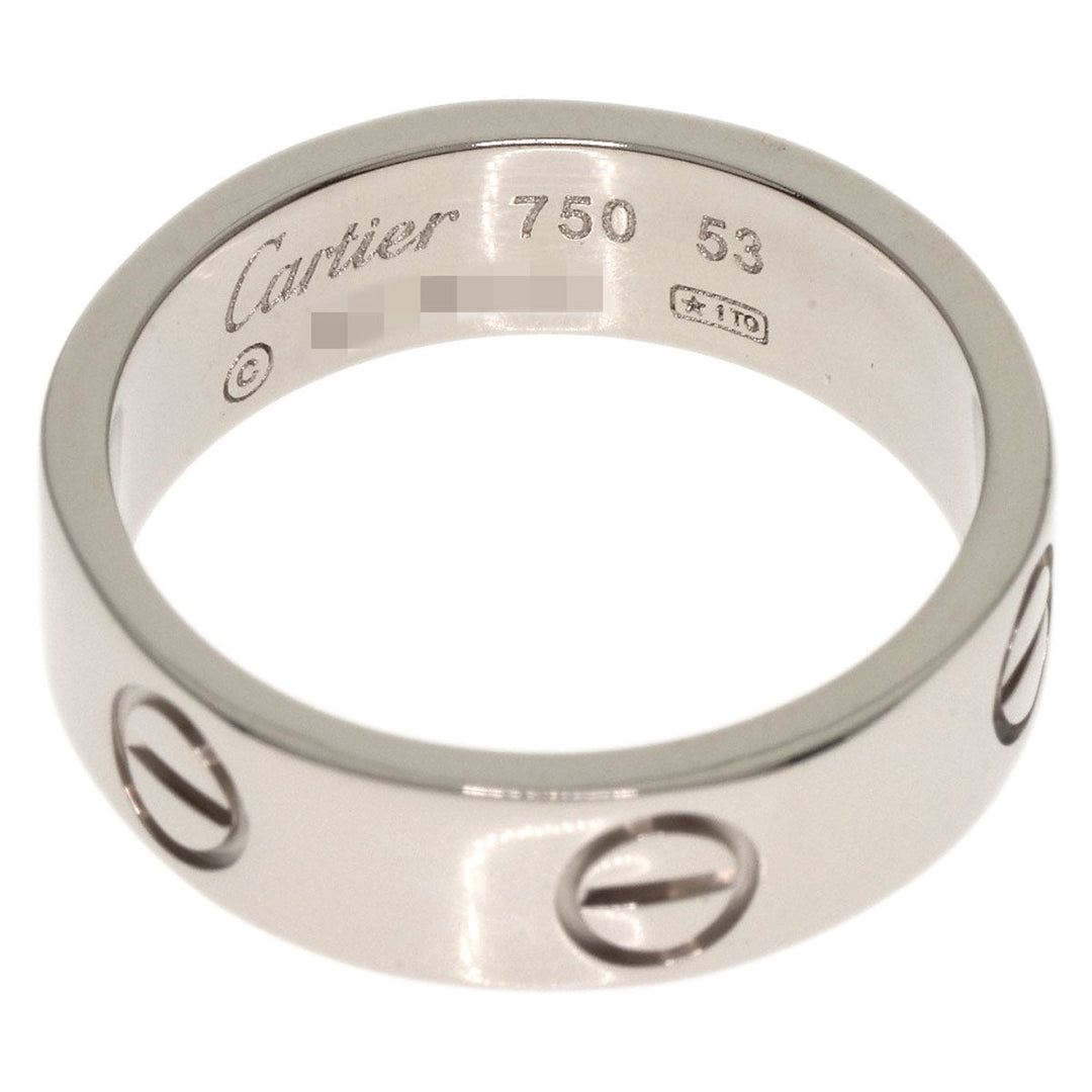 CARTIER Ring K18WG Silver Love Ring #53