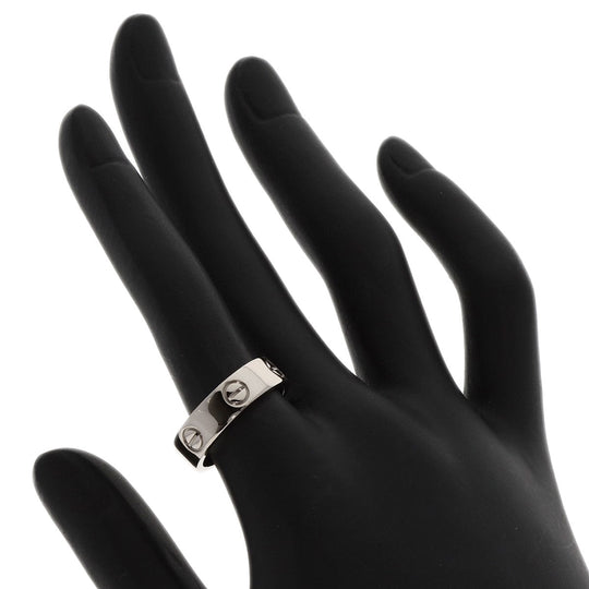CARTIER Ring K18WG Silver Love Ring #53