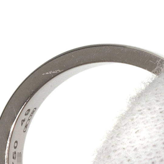 CARTIER Ring K18WG Silver Love Ring #49 Women Used Authentic