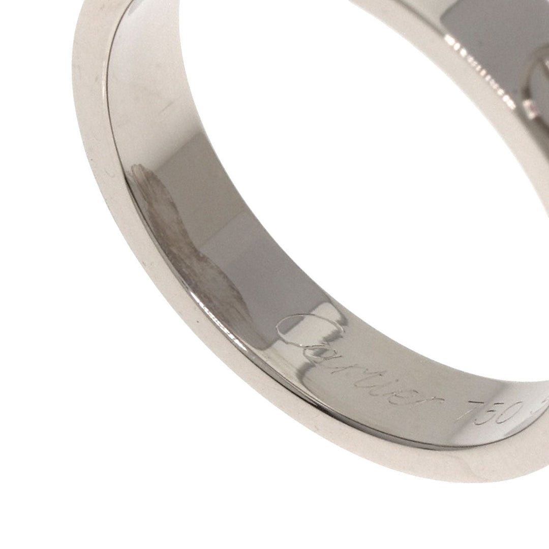 CARTIER Ring K18WG Silver Mini Love Ring #50 Women Used Authentic