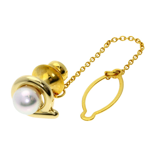 MIKIMOTO Brooch 18K Yellow Gold gold Pearl Women Used Authentic