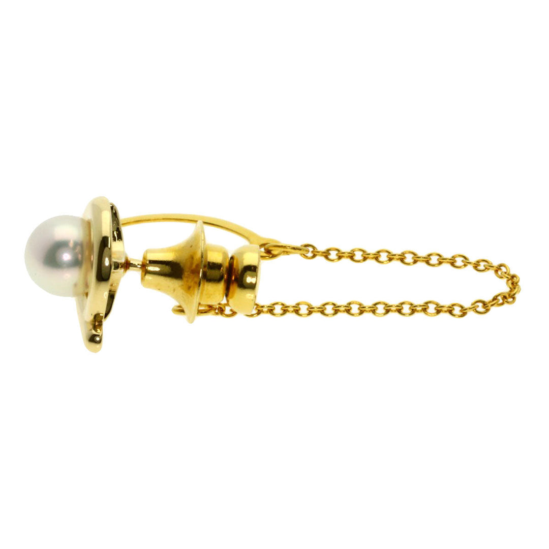 MIKIMOTO Brooch 18K Yellow Gold gold Pearl Women Used Authentic