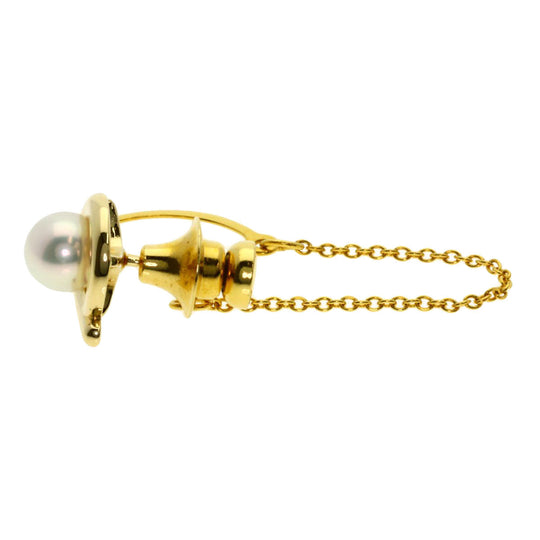 MIKIMOTO Brooch 18K Yellow Gold gold Pearl Women Used Authentic