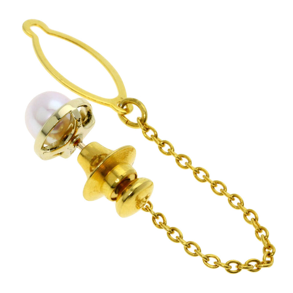 MIKIMOTO Brooch K14YG gold Pearl Women Used Authentic