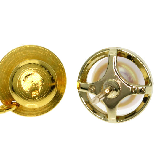 MIKIMOTO Brooch K14YG gold Pearl Women Used Authentic