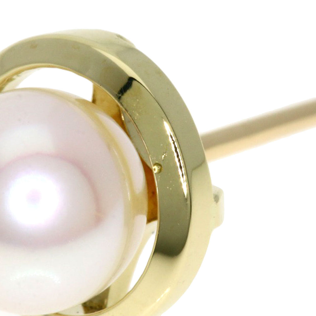 MIKIMOTO Brooch K14YG gold Pearl Women Used Authentic