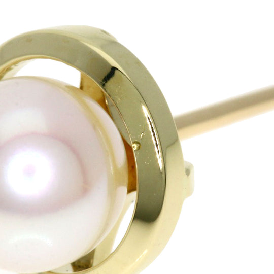 MIKIMOTO Brooch K14YG gold Pearl Women Used Authentic