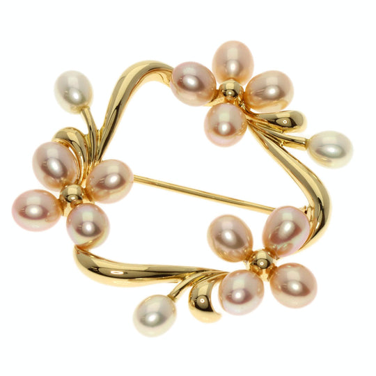 MIKIMOTO Brooch 18K Yellow Gold gold Pearl